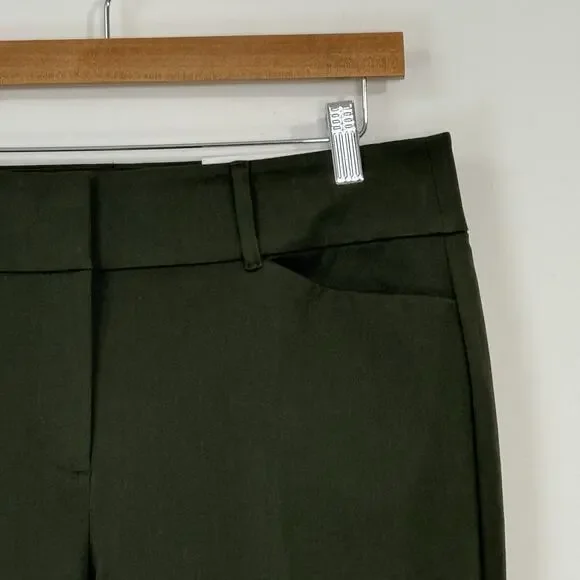 NWT LOFT Curvy Skinny Ankle Trousers Size 8 Forest Green Mid Rise - Picture 5 of 14